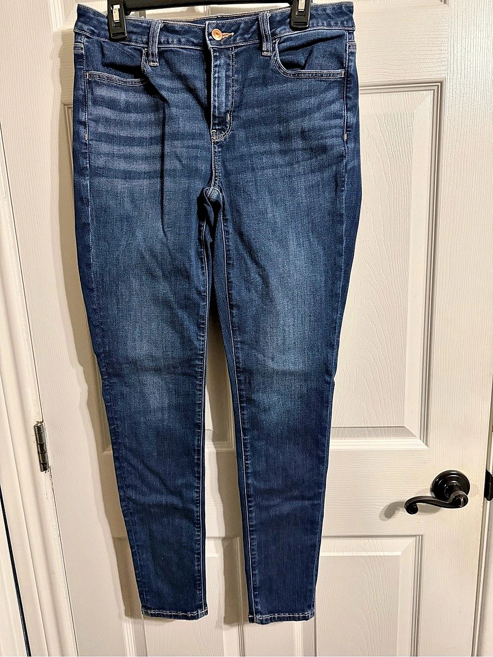 American Eagle Skinny Jeans in Blue Waist 10